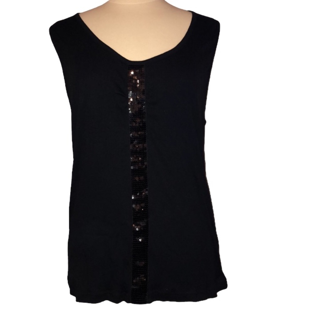NWOT Black sequin tank